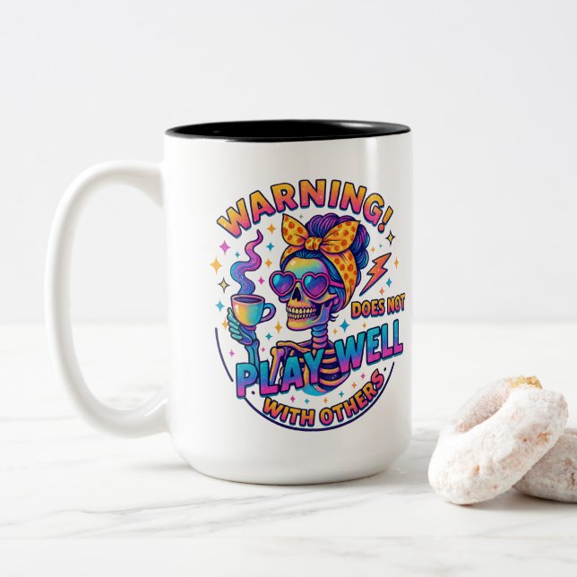 Spelar inte bra... Två-Tonad mugg (Med munk)