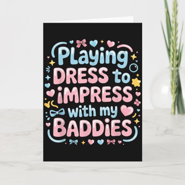 Spelar Klä Upp För Att Imponera Med Mina Snygginga Kort (Framsida)