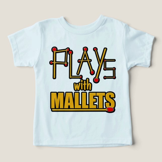 Spelar med klubbor t shirt (Design Framsida)