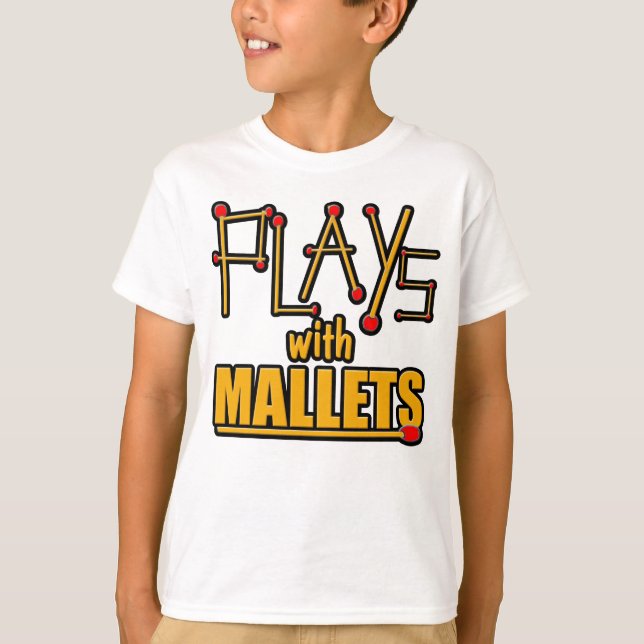 Spelar med klubbor t shirt (Framsida)