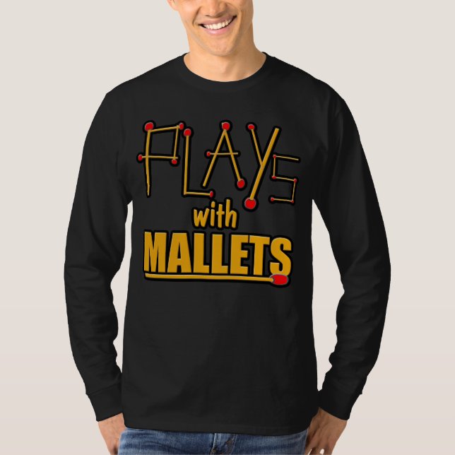 Spelar med klubbor t shirt (Framsida)