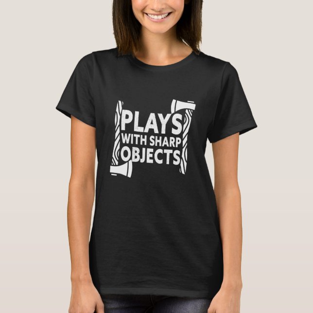 Spelar med Vassa objekt, ljusflöde T Shirt (Framsida)