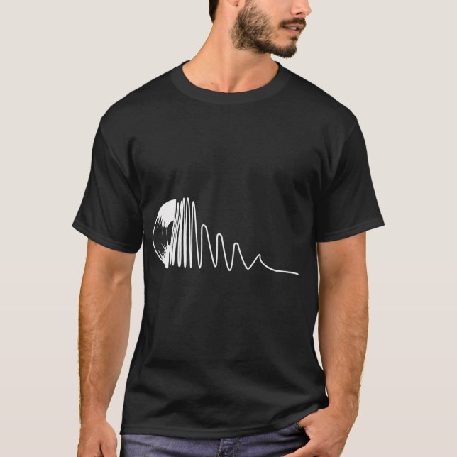 Spelar musik kärlek våg t shirt (Framsida)