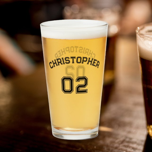Spelar Namn Tröja Nummer Spel Dag Fest Sport Glaskopp (Player Name Jersey Number Game Day Party Sports Glass)