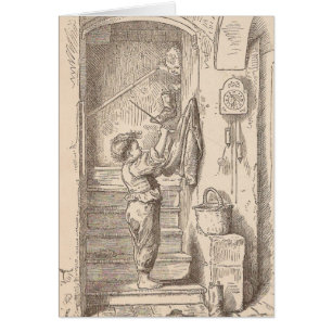 Spelar på Trappor Hälsningskort