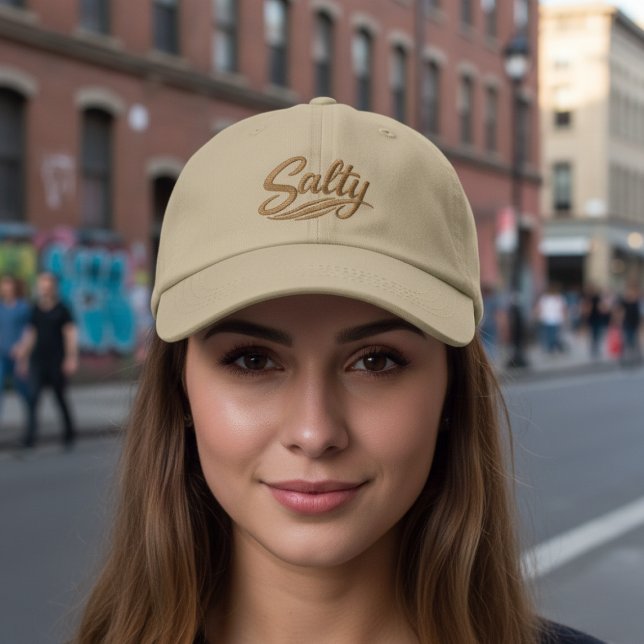 Spelar roll Salt Roligt Sarcasm Mening Broderad Keps (Acting Salty Funny Sarcasm Saying Embroidered Baseball Cap by Ricaso. dry humor, witty comebacks.)