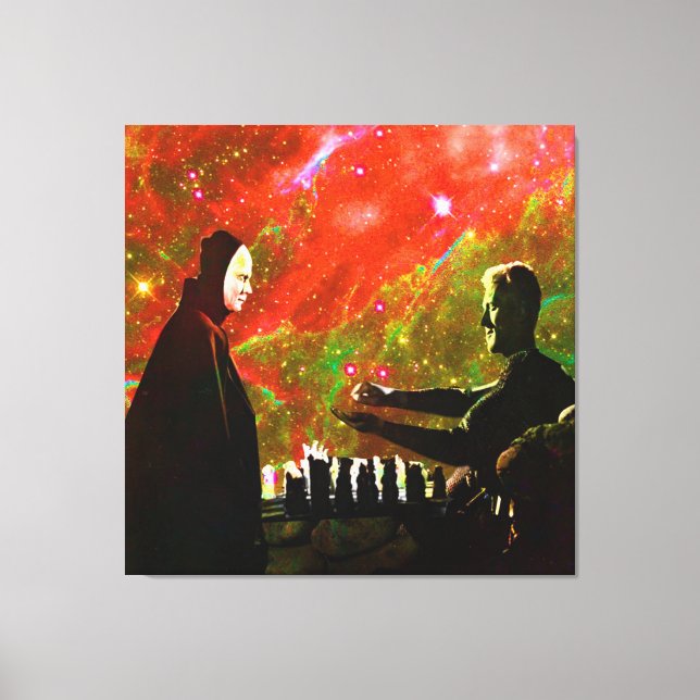 Spelar Schack med Döden Canvastryck (Framsida)