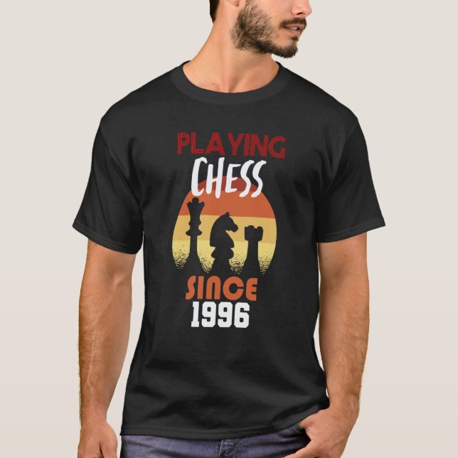 Spelar schack sedan 1996 t shirt (Framsida)