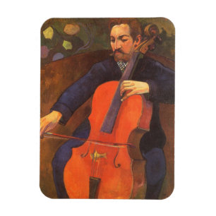 Spelar Schneklud Porträtt av Paul Gauguin Magnet
