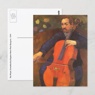 Spelar Schneklud Porträtt av Paul Gauguin Vykort