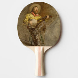 Spelar spansk cowboy med banjo som spelar trailsån pingisracket