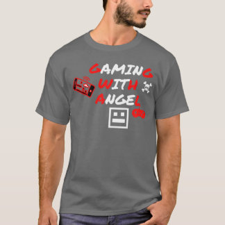 Spelar spel med Angel boy T Shirt