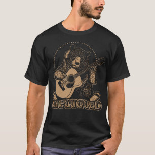 Spelar upp akustisk gitarr t shirt