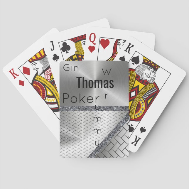 Spelar upp Dekk Gin Rummy Poker Casinokort (Baksidan)