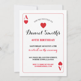 Spelar upp kort födelsedag Ace Vegas Inbjudan i al