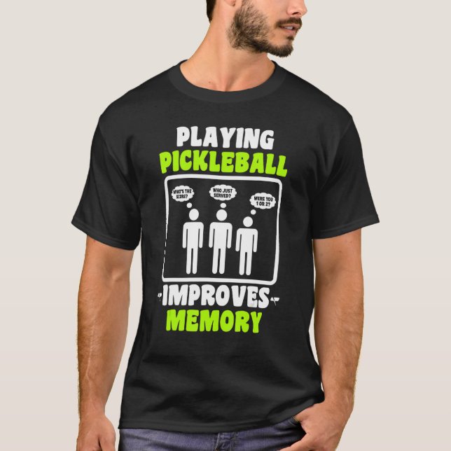 Spelar upp Pickleball Pickleball Players Manar T Shirt (Framsida)