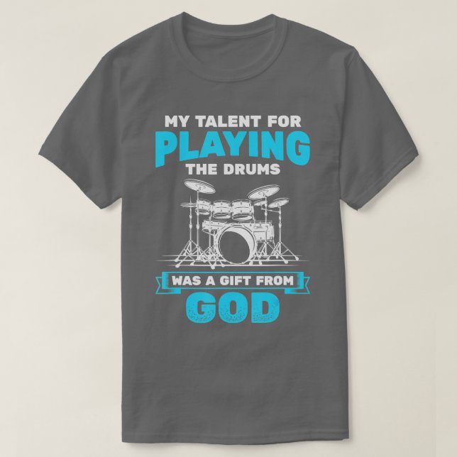 Spelar upp rummen från guds trumma t shirt (Design framsida)