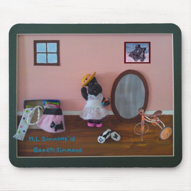 Spelar upp Scottish Terrier Mousepad Musmatta (Framsidan)