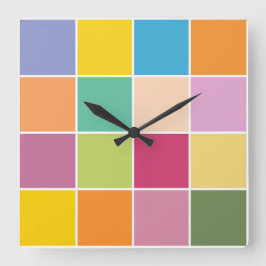 Spelar upp Springtime-Checkers Fyrkantig Klocka