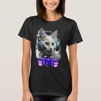 Spelar upp turkiskt angora Katt Player Animaliskt  T Shirt