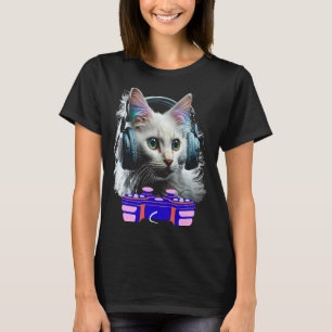 Spelar upp turkiskt angora Katt Player Animaliskt  T Shirt