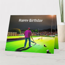 Spelar upp Twilight Gräsmatta Bowls, jumbo Birthda Kort
