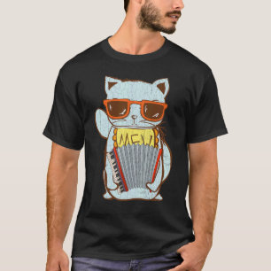 Spelarbild för Cat-spel Accordion Accordions Playe T Shirt