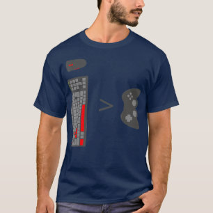 Spelardatorns tangentbord-mus konsolens speltröja t shirt
