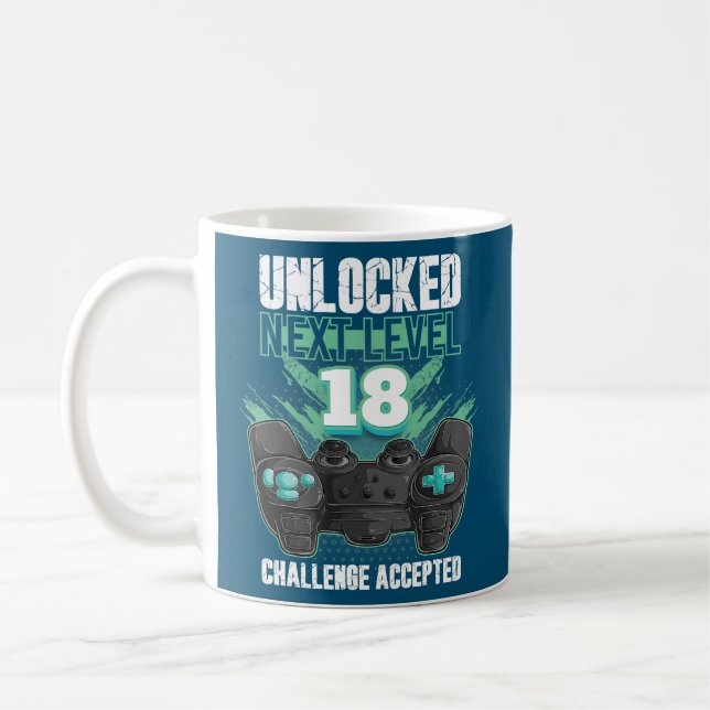 Spelare 18:e födelsedagen olåst nästa nivå 18 Mana Kaffemugg (Vänster)