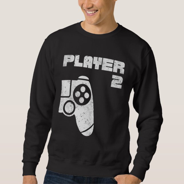 Spelare 1 Player 2 Spel Matchning Brothers Friends Lång Ärmad Tröja (Framsida)