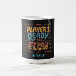 Spelare 1 redo att flöda Retro arkadspelare Person Kaffemugg