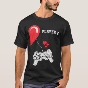 Spelare 2 Alla hjärtans dag Spelande Matchande Par T Shirt