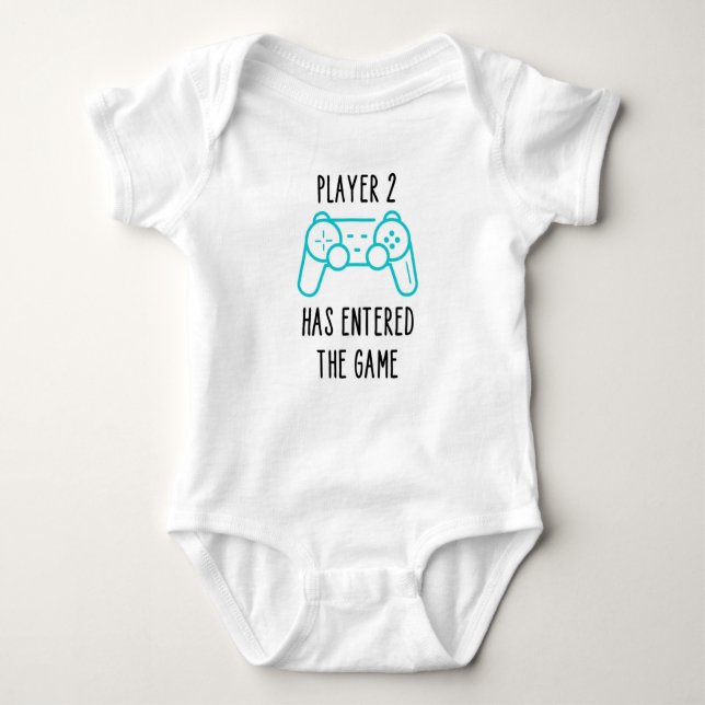 Spelare 2 har angett meddelande om spel Baby T Shirt (Framsida)