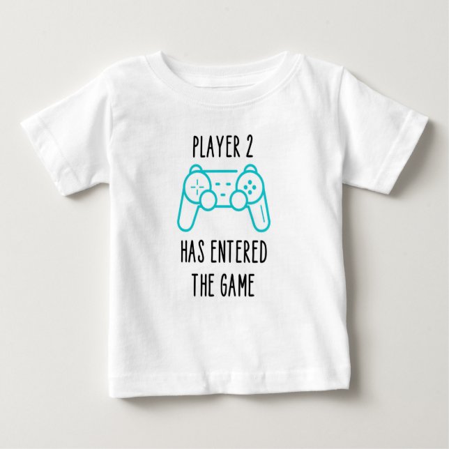Spelare 2 har angett spel - Baby-meddelande, te T Shirt (Framsida)