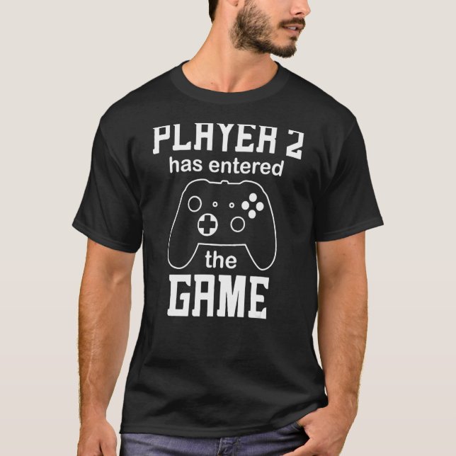 Spelare 2 har börjat spela spel t shirt (Framsida)