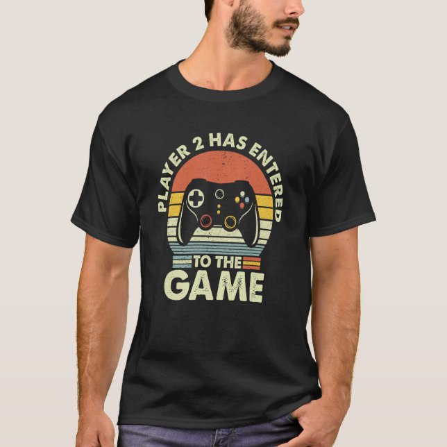 Spelare 2 har gått in i spelet Spelvideospel Match T Shirt (Framsida)