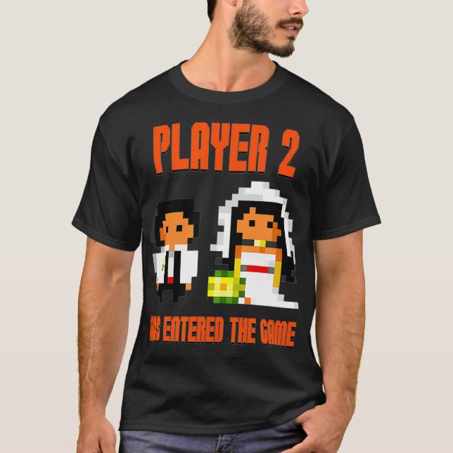 Spelare 2 har gått in i spelprogrammet Bröllop Vid T Shirt (Framsida)
