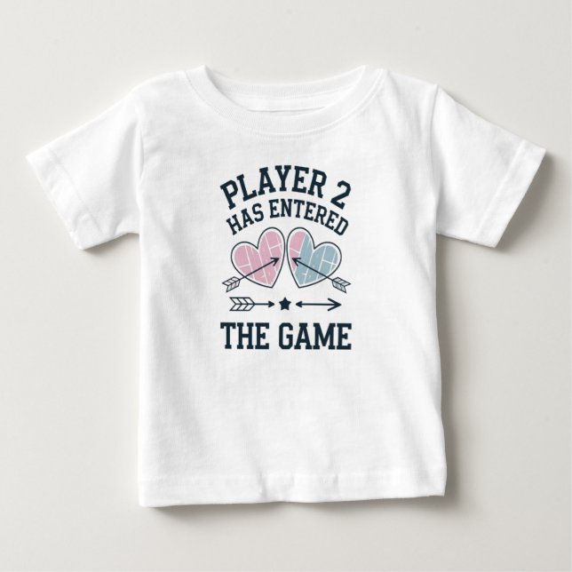 spelare 2 har gått med i spelet t shirt (Framsida)