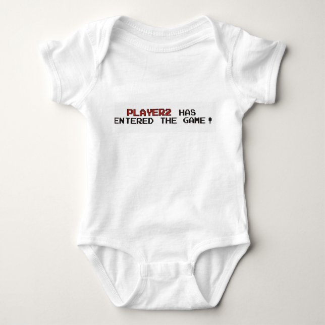 Spelare 2 har skrivit in den modiga babybodysuiten tee shirt (Framsida)