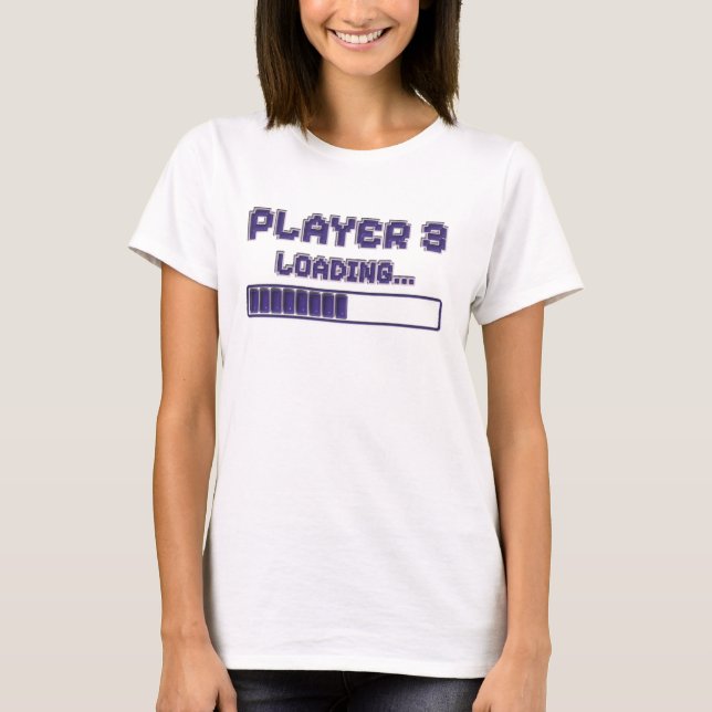 Spelare 3 T-Shirt för graviditetsbekräftelse (Framsida)