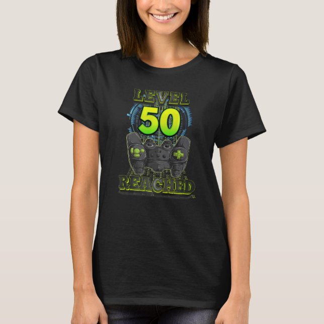 Spelare 50:e födelsedagsnivån 50: Upplev spel i Ma T Shirt (Framsida)