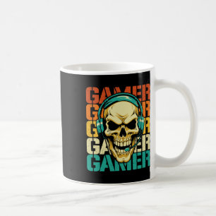 Spelare - Älskare-spelkonsolspel för Retro Skull-s Kaffemugg