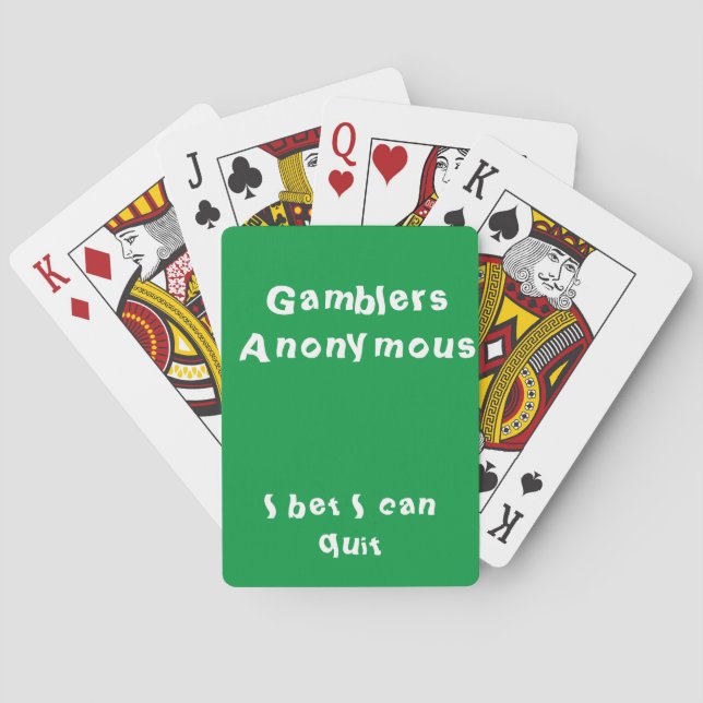 Spelare Anonymous Casinokort (Baksidan)