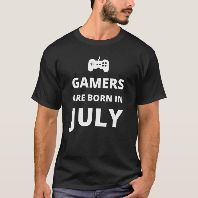 Spelare är födda i juli t shirt (Framsida)