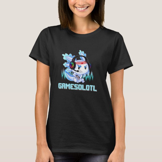 Spelare Axolotl Cute Axolotl Spelvideospelsbo T Shirt (Framsida)