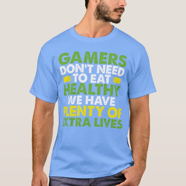 Spelare behöver inte äta 80-talets röda pojke t shirt (Framsida)