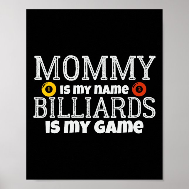 Spelare Chalk Rack Cue Stick Snooker Billiards Poo Poster (Framsidan)