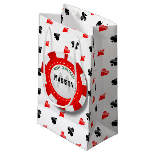 Spelare chip för poker för jul Monogrammed
