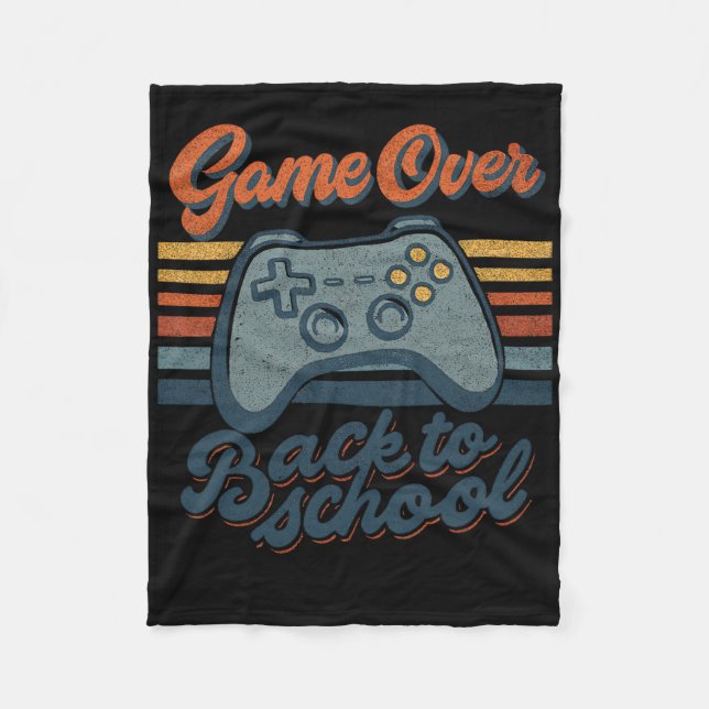 Spelare Ck Till Skolan Barnlärare Game Over Ck Til Fleecefilt (Framsidan)