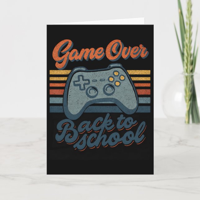 Spelare Ck Till Skolan Barnlärare Game Over Ck Til Kort (Framsida)